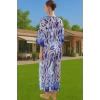 Boyundan Bağlamalı Leopar Desenli Şifon Maxi Elbise Modern Stil Yüksek Kalite Trend Tasarım