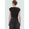 Büzgülü Detaylı Örme Bluz Yazın Rahatlığı ve Şıklığı Profesyonel Görünüm Modern Stil