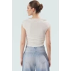 Büzgülü Detaylı Örme Bluz Yazın Rahatlığı ve Şıklığı Profesyonel Görünüm Modern Stil