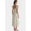 Çiçek Desenli A line Maxi Elbise Şifon Kumaş Rahat Kalıp Yazlık Modern Stil Özel Tasarım