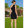 Çiçek Desenli Tek Omuz Mini Elbise Örme Kumaş Yaz Mezuniyet Elbisesi Şık Görünüm Modern Stil