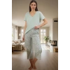 Çiçekli Kapri Pijama Yumuşak Örme Regular Kalıp Trend Tasarım Yüksek Kalite Seçkin Malzeme