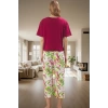 Çiçekli Örme Pijama Takımı Rahat Kesim ve Yüksek Kalite Özenle Seçilmiş Günlük Kullanım İçin