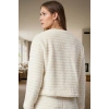 Çizgili Wellsoft Pijama Takımı Rahat Şık ve Sıcak Kışlık Örme Modern Stil
