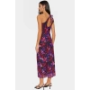 Çok Çiçek Desenli Maxi Elbise İnce Askılı Bodycon Örme Seçkin Malzeme Premium Kalite