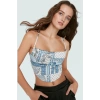 Çok Polyester Crop Bluz Degaje Yaka İnce Askılı Yazlık Tasarım Modern Stil