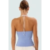 Cool & Comfort Örme Bluz Fitted Kalıp Havuz Yaka İnce Askılı Özenle Seçilmiş