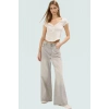 Crop Kısa Kol Bluz V Yaka Fitted Poliviskon Kaşkorse Özenle Seçilmiş Uzun Ömürlü Modern Stil