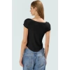 Crop Kısa Kol Bluz V Yaka Fitted Poliviskon Kaşkorse Özenle Seçilmiş Uzun Ömürlü Modern Stil