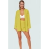 Dokuma Kimono Şort Takım Yazlık Plaj Seti Rahat V Yaka Premium Kalite Uzun Ömürlü Trend Tasarım