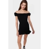 Dokuma Mini Elbise Bodycon Kalıp Balon Kollu Aerobin Vücudu Saran Rahat Ve Şık