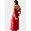 Dokuma Pamuk Keten Maxi Elbise A line Kesim Kolsuz Modern Stil Rahat Kullanım