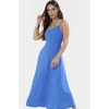 Dokuma Polyester Maxi Elbise A Kesim Kare Yaka 130cm Boy Yazlık Mükemmel Uyum Özenle Seçilmiş
