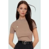 Düğme Detaylı Fitted Örme Bluz Kısa Kollu Rahat ve Şık Dayanıklı Malzeme Premium Kalite