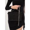 El ve Omuz Çantası Zincir Askılı Şık Clutch Damla Taş Detaylı Mükemmel Uyum Dayanıklı Malzeme