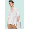 Erkek Basic Gömlek Slim Fit Pamuk Günlük İş Kombinleri için İdeal Yaz Aylarının Vazgeçilmezi