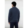 Erkek Basic Regular Fit Fermuarlı Dik Yaka Selanik Örgü Triko Kazak Günlük Stilinize Modern Dokunuş.