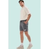 Erkek Baskılı Şort; Kısa Boy Straight Kalıp Çift Cepli Rahat Günlük Yaz Aylarının Vazgeçilmezi