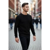 Erkek Bisiklet Yaka Fitted Dokulu Triko Kazak Kış Günleri İçin Konforlu Ve Modern Şıklık Sunar