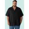 Erkek Büyük Beden Regular Fit Apaş Yaka Viskoz Kısa Kollu Yazlık Gömlek Yaz Aylarının Vazgeçilmezi