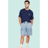 Erkek Denim Kot Şort Relaxed Kalıp Geniş Paça Pamuklu Yaz Aylarının Vazgeçilmezi Günlük Kullanım