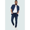 Erkek Denim Pantolon Esnek Slim Fit Dar Paça Casual Stil Günlük Kullanım Dayanıklı Malzeme