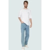 Erkek Denim Pantolon Yüksek Bel Geniş Paça Pamuk Günlük ve Rahat Yaz Aylarının Vazgeçilmezi