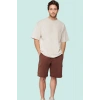 Erkek Geniş Paça Şort Aplike Detay Casual Günlük Stil Hafta Sonu Yaz Aylarının Vazgeçilmezi