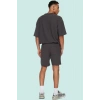 Erkek Geniş Paça Şort Normal Bel Kısa Boy Ottoman Dokuma Rahat Günlük Stil Kaliteli Malzeme