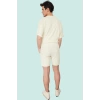 Erkek Geniş Paça Şort Normal Bel Kısa Boy Ottoman Dokuma Rahat Günlük Stil Kaliteli Malzeme