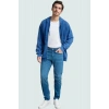 Erkek Günlük Denim Kot Pantolon Pamuk Comfort Kumaş Essential Fit Boru Paça Modern Tasarım
