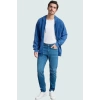 Erkek Günlük Denim Kot Pantolon Pamuk Comfort Kumaş Essential Fit Boru Paça Modern Tasarım