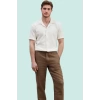 Erkek Günlük Dokulu Gömlek Apaş Yaka Kısa Kollu Regular Fit Yaz Hafta Sonu Kaliteli Malzeme