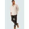 Erkek Keten Pantolon Yüksek Bel Straight Günlük Stil Hafta Sonu Yaz Aylarının Vazgeçilmezi