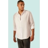 Erkek Keten Uzun Kollu Gömlek Regular Fit Günlük Kullanım Hafta Sonu Yaz Aylarının Vazgeçilmezi