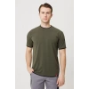 Erkek Khaki O Yaka Tshirt 92 Pamuk Morina shirt Nefes Alabilir Rahat Kesim