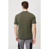 Erkek Khaki O Yaka Tshirt 92 Pamuk Morina shirt Nefes Alabilir Rahat Kesim