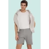 Erkek Kısa Boy Dokulu Şort Rahat Günlük Kombinler İçin Straight Kesim Yaz Aylarının Vazgeçilmezi