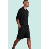 Erkek Kısa Boy Normal Bel Geniş Paça Şort Ottoman Dokuma Polyester Elastan Günlük Hafta Sonu