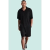 Erkek Kısa Boy Normal Bel Geniş Paça Şort Ottoman Dokuma Polyester Elastan Günlük Hafta Sonu