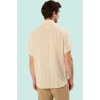 Erkek Kısa Kollu Çizgili Gömlek Yaka Basic Fit Yazlık Günlük Hafta Sonu Yaz Aylarının Vazgeçilmezi