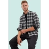 Erkek Kışlık Flanel Ekose Gömlek Kareli Desen Standart Kol Günlük Yaz Aylarının Vazgeçilmezi