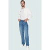 Erkek Klasik Denim Pantolon Pamuk Boru Paça Günlük Şıklık Hafta Sonu Yaz Aylarının Vazgeçilmezi