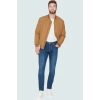Erkek Modern Slim Fit Denim Kot Pantolon Dar Paça Esnek Kumaş Günlük Stil Kaliteli Malzeme