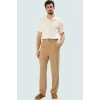 Erkek Normal Bel Geniş Paça Pantolon Rahat Kalıp Finike Dokuma Casual Stil Günlük Kullanım