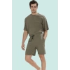 Erkek Örme Şort Boru Paça Normal Bel Yaz Aylarının Rahatlığı Günlük Kullanım Modern Tasarım