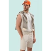 Erkek Örme Şort Boru Paça Normal Bel Yaz Aylarının Rahatlığı Günlük Kullanım Modern Tasarım