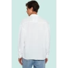 Erkek Oversize Apaş Yaka Uzun Kollu Gömlek Basic Siluet Günlük Kullanım Yaz Aylarının Vazgeçilmezi