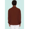 Erkek Oversize Apaş Yaka Uzun Kollu Gömlek Basic Siluet Günlük Kullanım Yaz Aylarının Vazgeçilmezi
