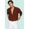Erkek Oversize Apaş Yaka Uzun Kollu Gömlek Basic Siluet Günlük Kullanım Yaz Aylarının Vazgeçilmezi